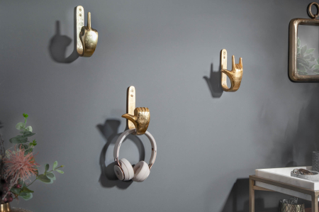 Set de 3 cuierele FINGERS aurii [4]