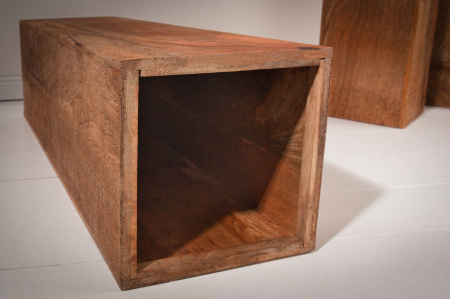 Set de 3 stâlpi decorativi MAKASSAR 60-80 cm din lemn de mango [6]