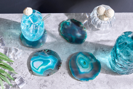 Set de 4 suporturi pentru vase ACHAT 12 cm, verde agat [3]