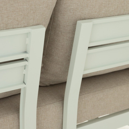Set de exterior din aluminiu bej-alb [13]