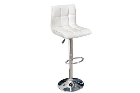 Scaune - Set două scaune de bar MODENA 90-115 cm piele sintetică albă