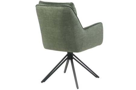Set două scaune pivotant PROMETHEUS, rotativ la 180°, cu cotiere, din velur Vogue, verde mușchi [7]