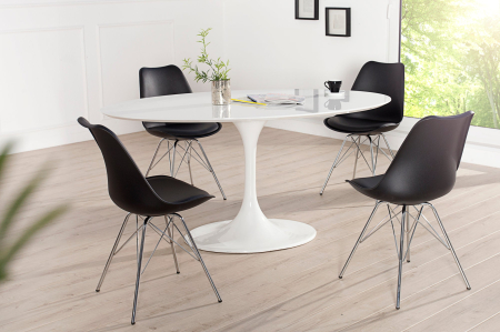 Set patru scaune SCANDINAVIA MASTERPIECE stil retro negru [3]