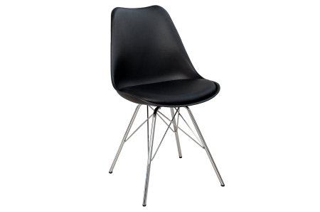 Scaune - Set patru scaune SCANDINAVIA MASTERPIECE stil retro negru