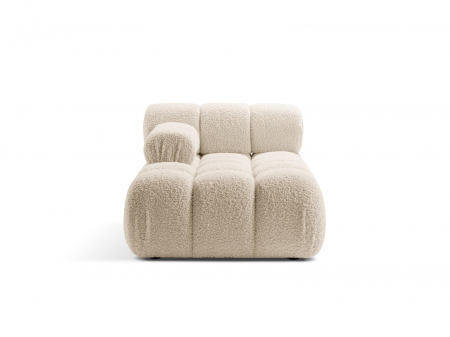 Sezlong Bellis cu tapiterie boucle, bej deschis
