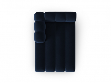 Sezlong Lupine colt pe partea stanga si tapiterie din catifea, albastru royal [3]