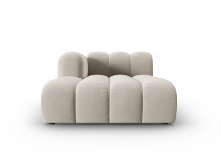 Sezlong Lupine colt pe partea stanga si tapiterie din catifea, bej [1]