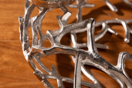 Sfeșnic ABSTRACT 38 cm 4 flăcări argintiu [5]