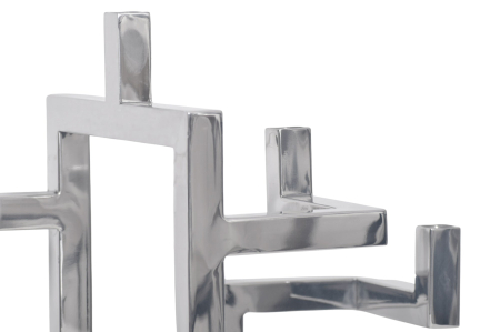 Sfeșnic ABSTRACT 50 cm 5 flăcări argintiu [11]