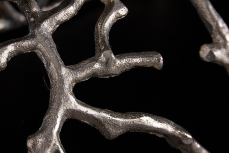 Sfeșnic ABSTRACT 60 cm 4 flăcări argintiu [6]