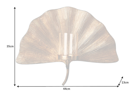 Sfeșnic decorativ de perete GINKGO auriu [8]