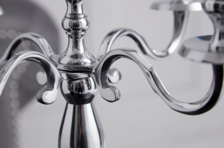 Sfeșnic MODERN BAROCK 40 cm cu 5 brațe, argintiu [2]