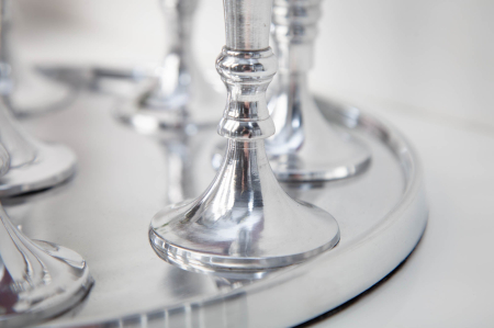 Sfeșnic MODERN BAROCK cu 9 flăcări, argintiu [3]