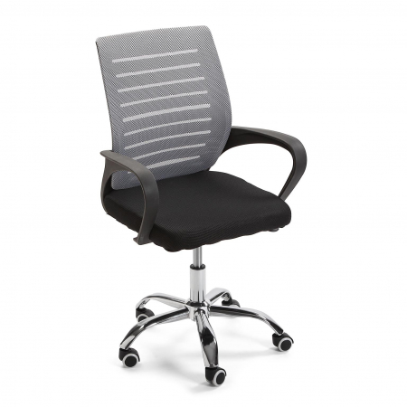 Scaune birou - Scaun birou din material textil, plastic și metal, culoare negru/gri
