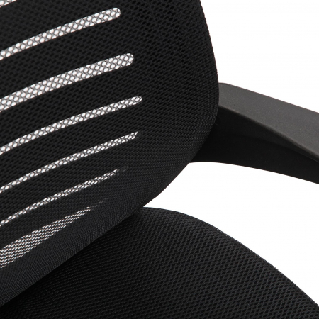 Scaun birou din material textil, plastic și metal, negru [2]