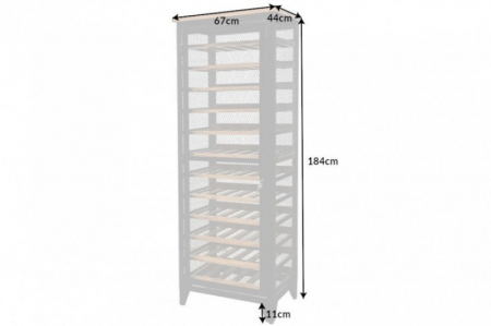 Suport de sticle din lemn de pin maro și fier Bodega 184 cm [6]