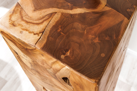 Stalp de decor TRIBAL 110cm,lemn de tec maro natural [5]