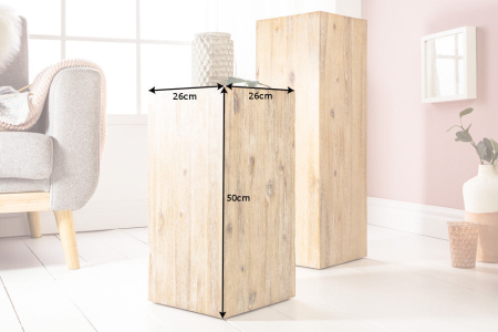 Stâlp decorativ COLUMNA 50 cm salcâm tec gri [8]