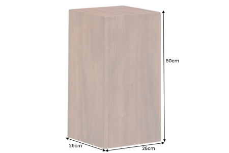 Stâlp decorativ COLUMNA 50cm, din lemn de salcâm natural maro  [7]