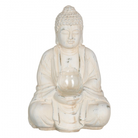 Suport lumânare BUDDHA din teracotă și sticlă 21,50 X 15 X 32 CM [4]