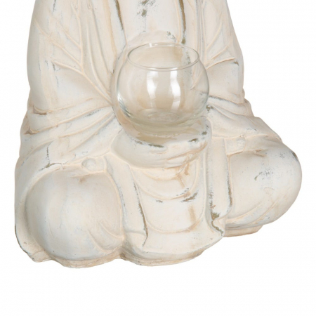 Suport lumânare BUDDHA din teracotă și sticlă 21,50 X 15 X 32 CM [2]