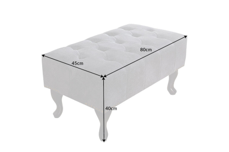 Taburet CHESTERFIELD aspect antic microfibră gri [6]