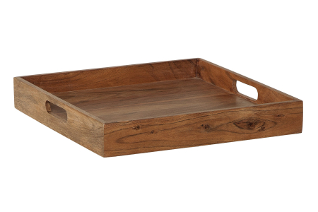 Decorațiuni - Tavă CIANO 40 cm din lemn de salcâm, fără ramă