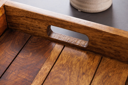 Tavă MAKASSAR 45 cm din lemn de sheesham natural [5]