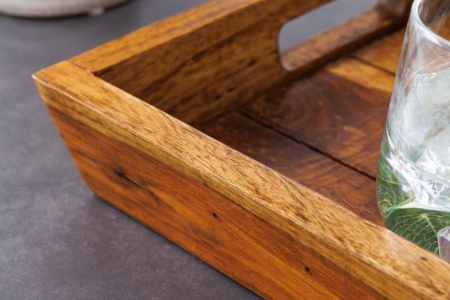 Tavă MAKASSAR 45 cm din lemn de sheesham natural [6]