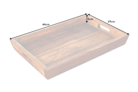 Tavă MAKASSAR 45 cm din lemn de sheesham natural [8]