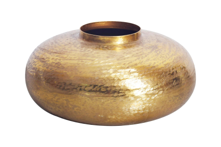 Decorațiuni - Vază ABSTRACT ORIENT 35 cm cu efect de lovitură de ciocan auriu