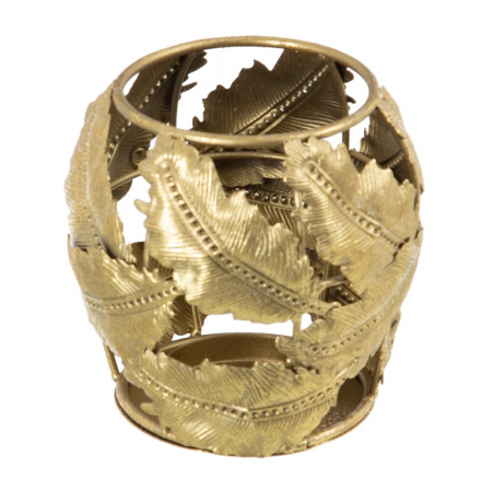 Vaze - Suport lumânare din metal auriu 12 X 12 CM
