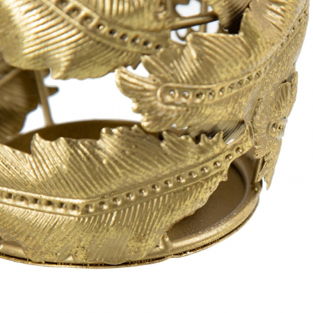 Suport lumânare din metal auriu 12 X 12 CM [3]