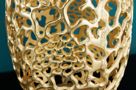 Vază decorativă ABSTRACT LEAF 40 cm auriu [5]