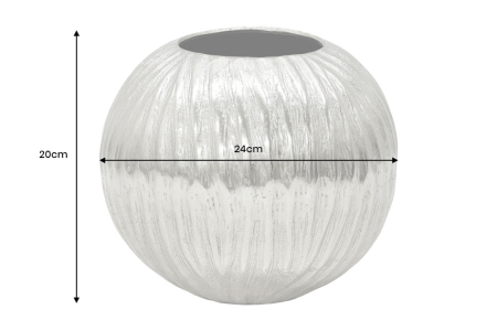Vază ELEGANCE 20 cm cu efect de ciocănit argintiu [9]