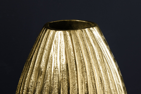 Vază ELEGANCE 30 cm cu efect de ciocănit, auriu antic [6]