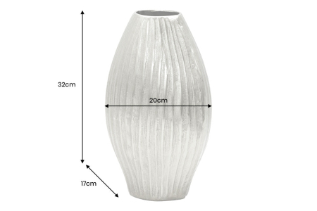 Vază ELEGANCE 30 cm cu efect de ciocănitură argintiu [9]