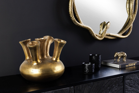 Vază KIYA 25 cm aurie cu 5 orificii pentru flori [2]