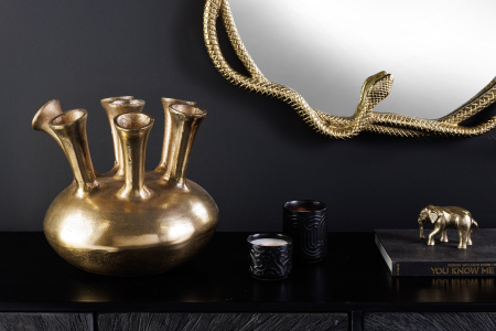 Vază KIYA 30 cm aurie cu 7 orificii pentru flori [3]