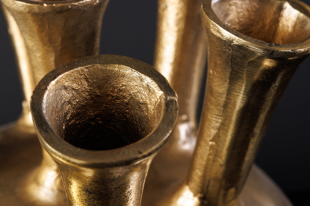 Vază KIYA 30 cm aurie cu 7 orificii pentru flori [7]