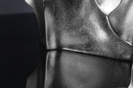 Vază LIQUID 30 cm, efect de lovitură de ciocan, argintiu [8]