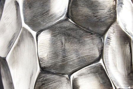 Vază ORGANIC ORIENT 45 cm cu efect de ciocănit argintiu [6]