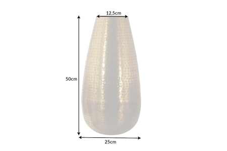 Vază ORIENT 50 cm cu efect de lovitură de ciocan auriu [7]