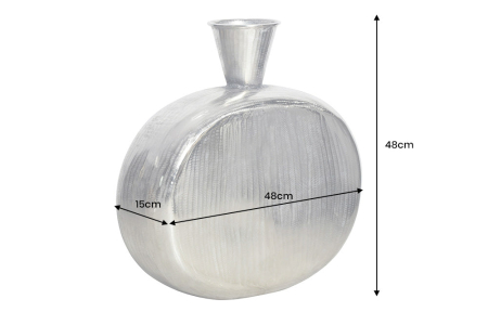 Vază ORIENT L 50 cm, efect de ciocan, argintiu [11]