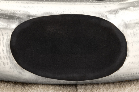 Vază ORIENT L 50 cm, efect de ciocan, argintiu [10]