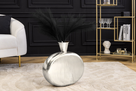 Vază ORIENT L 50 cm, efect de ciocan, argintiu [4]