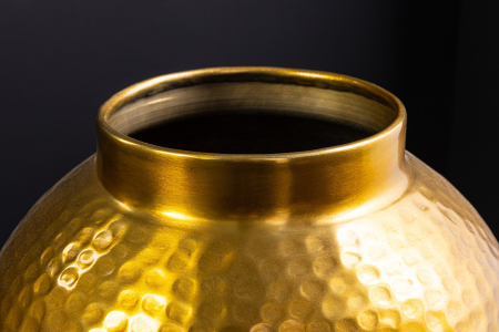 Vază ORIENT XL 75 cm aurie cu patină, cu design în formă de lovituri de ciocan [5]