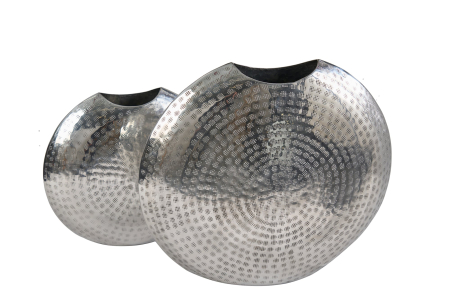 Decorațiuni - Vază ORIENTAL 30-40 cm, set de 2, argintiu