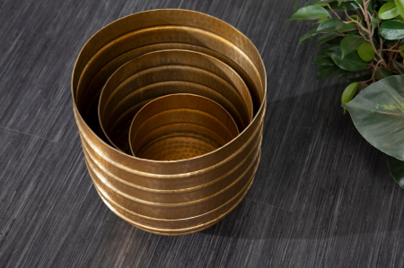 Vază pentru plante ORIENT 16-27 cm, set de 3, auriu [5]