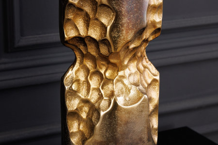 Vază PRECIOUS 50 cm, efect de ciocan, negru-auriu [7]